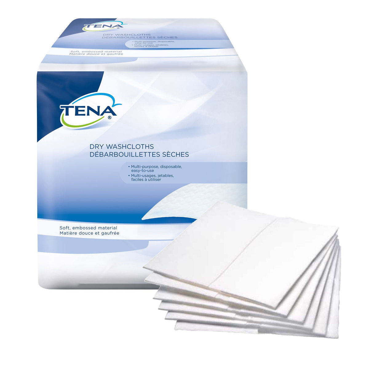 Tena® Dry Washcloths, Disposable, BG/1