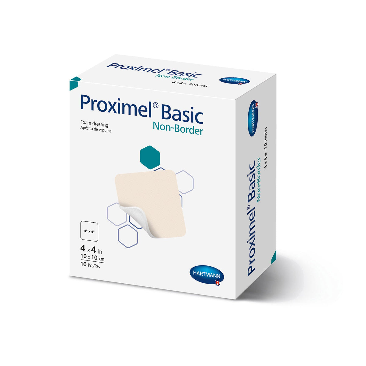 DRESSING, WND PROXIMEL BASIC FM N/BRDR 4X4" (10/BX 6BX/CS, BX/10
