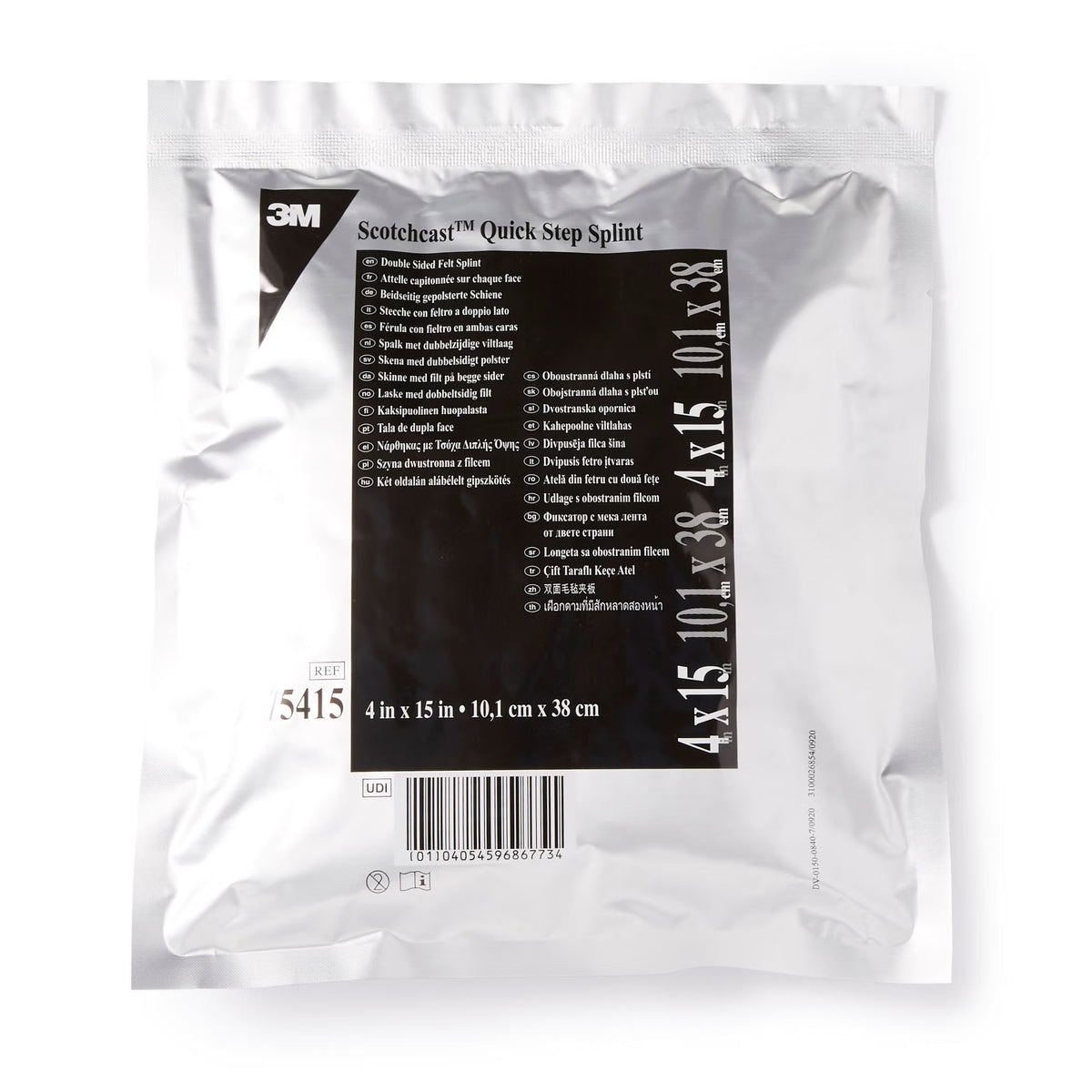 3M™ Scotchcast™ Quick Step Double Sided Felt Padded Splint, 4 x 15 Inch, CS/10