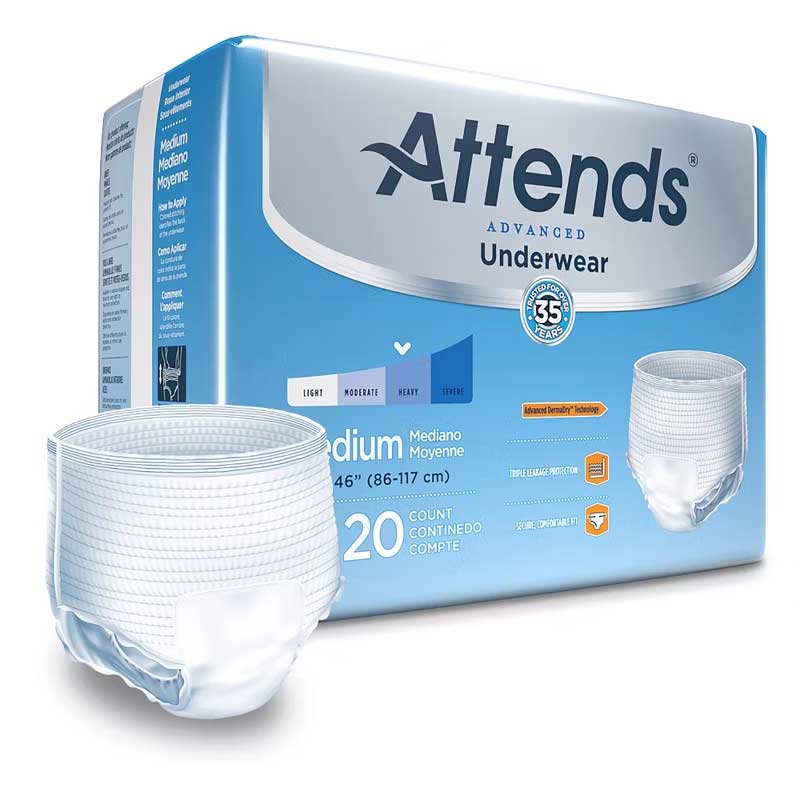 Attends Advanced Underwear, Large 44" to 58", 170 to 210 LBS