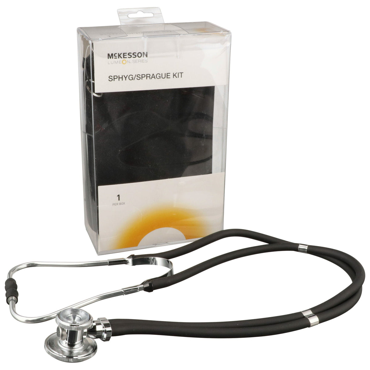 McKesson Lumeon™ Aneroid Sphygmomanometer/Sprague Kit, Black, BX/1