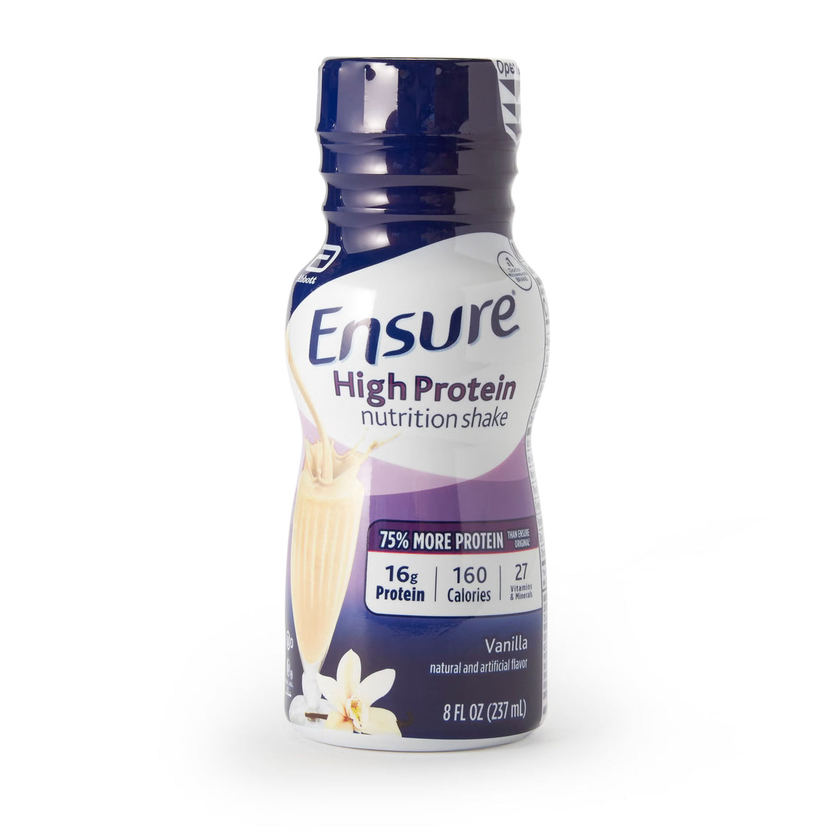Ensure® High Protein Shake, Vanilla, 8-ounce bottle, CS/24