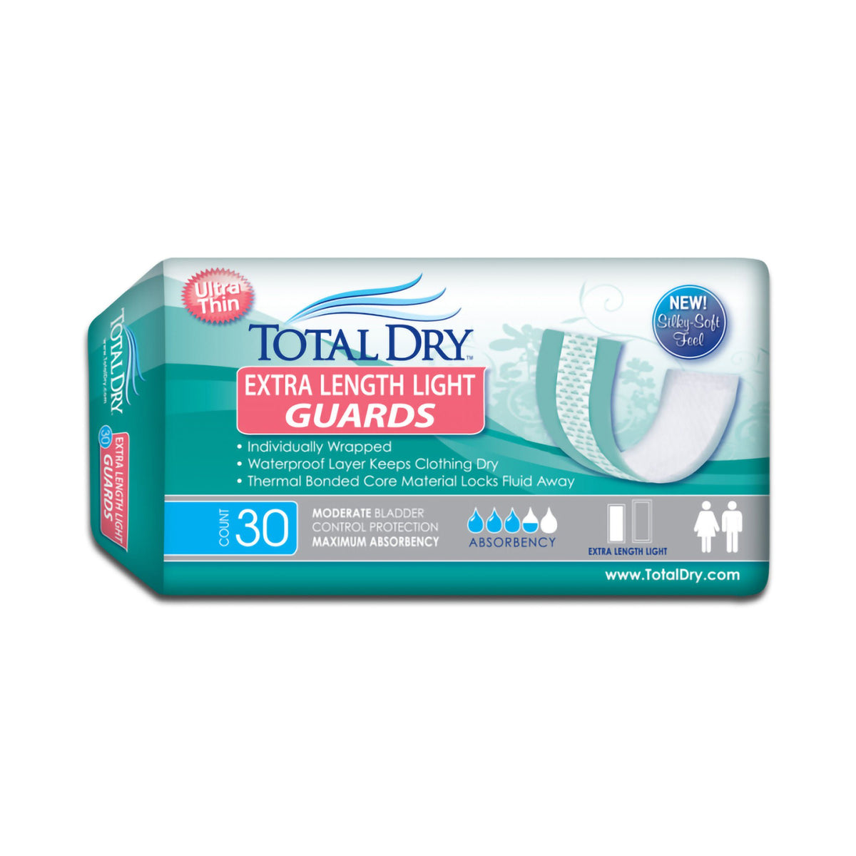 TotalDry™ Maximum Absorbency Bladder Control Pad, 11-Inch Length, BG/30