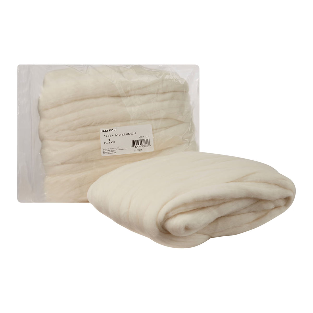 McKesson Lamb's Wool, 1 lb., CS/12