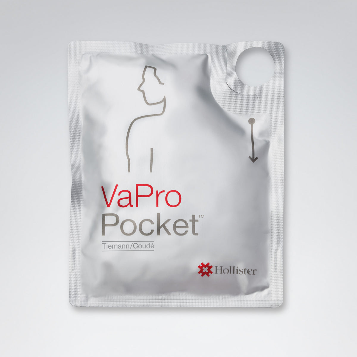 VaPro Pocket Coude No Touch Intermittent Catheter Without Collection Bag, 14 Fr., 16" long