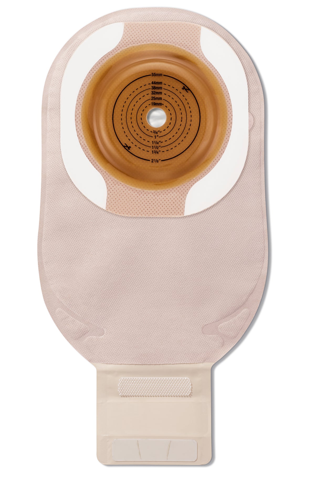 CeraPlus Soft Convex One-Piece Drainable Ostomy Pouching System, Lock 'n Roll Microseal Closure, Filter, Adhesive Border, Transparent, Cut-to-fit up to 1" Opening