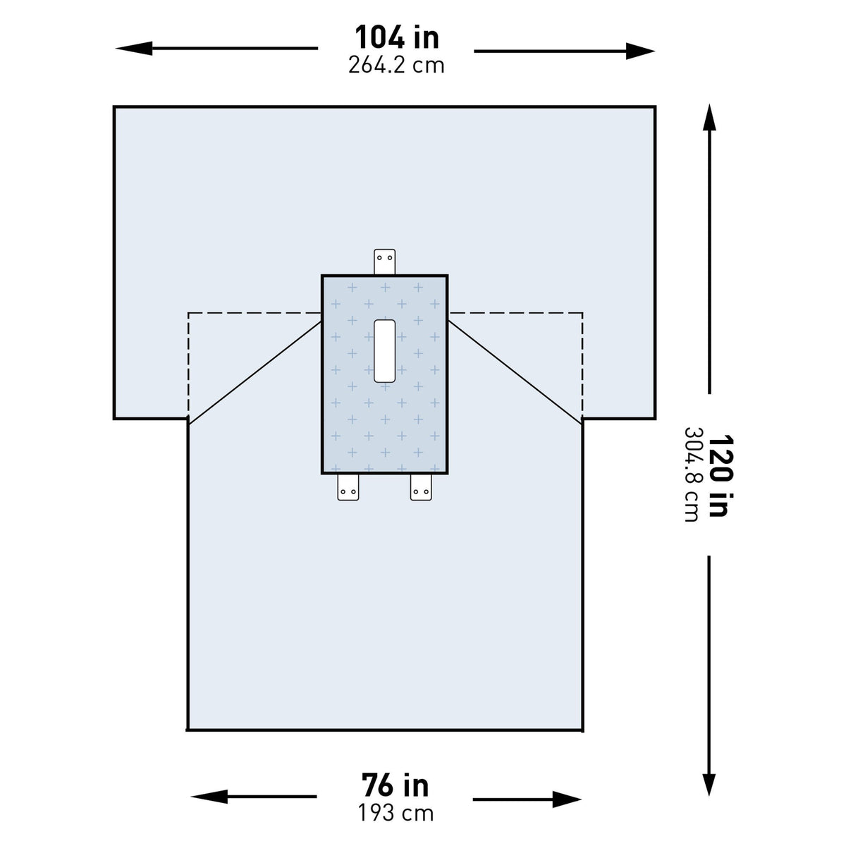 McKesson Sterile Laparotomy Drape, 104 x 76 x 120 Inch, CS/13