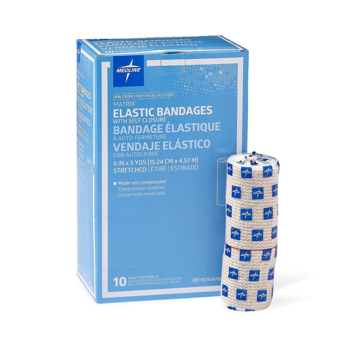 Matrix Double hook-and-loop closure Elastic Bandage, 6 Inch x 5 Yard, BX/10