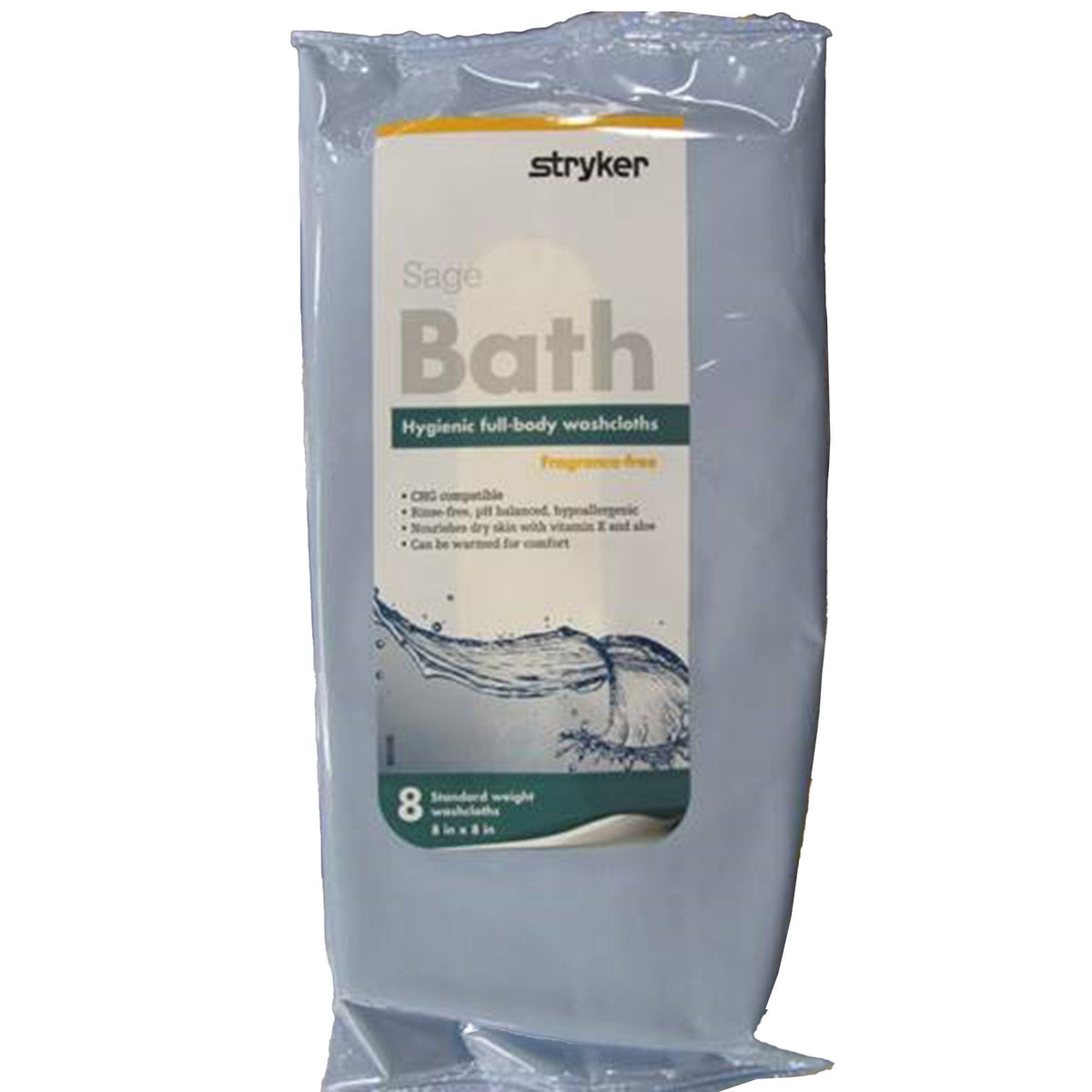 Sage® Rinse-Free Bath Wipe, CS/704