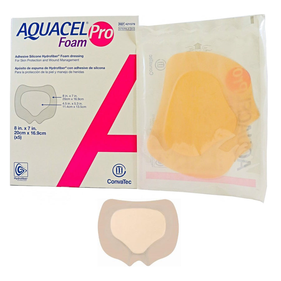 Aquacel Foam Pro Adhesive Dressing, Sacral, 8" x 6-3/4"