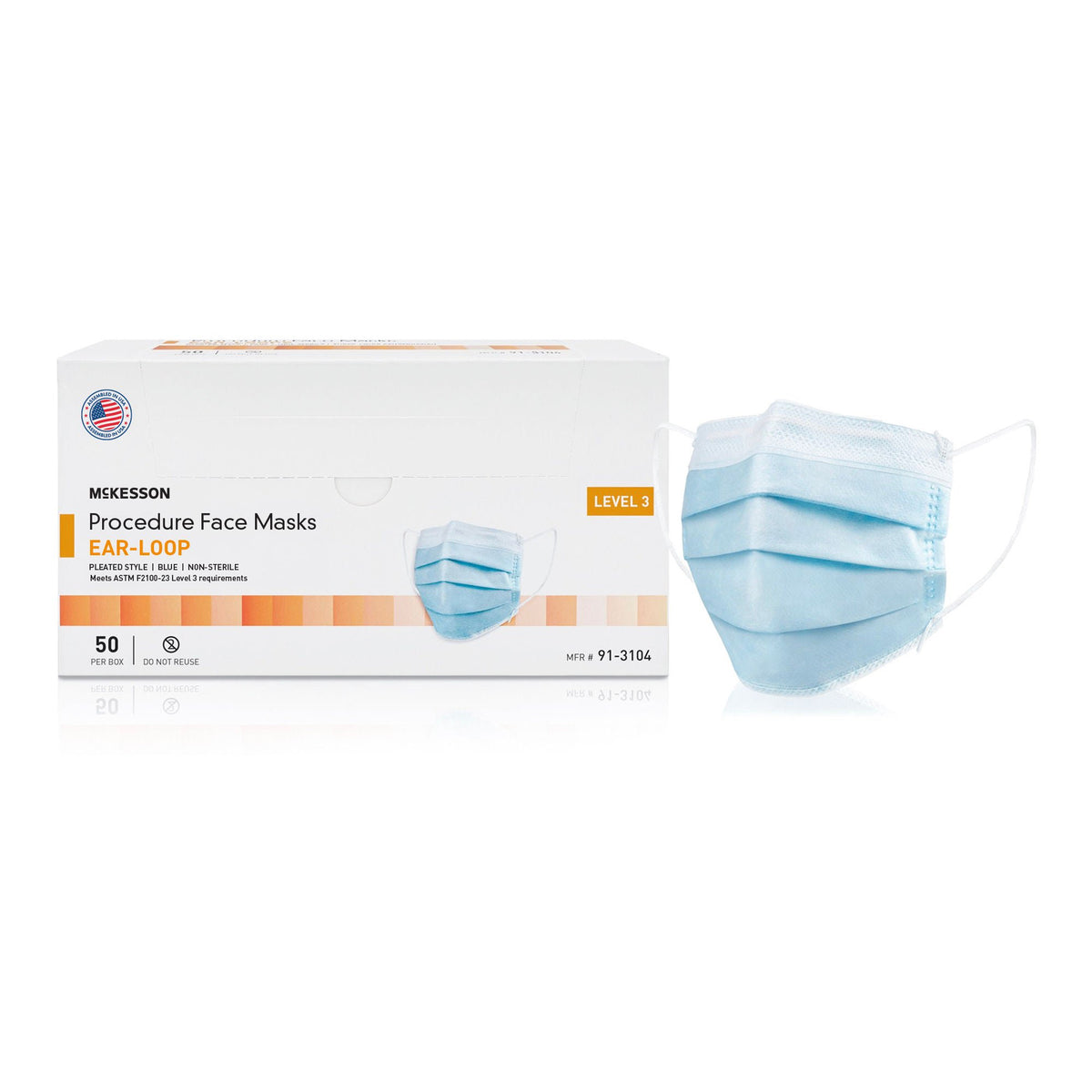 McKesson Procedure Masks, ASTM Level 3, BX/50
