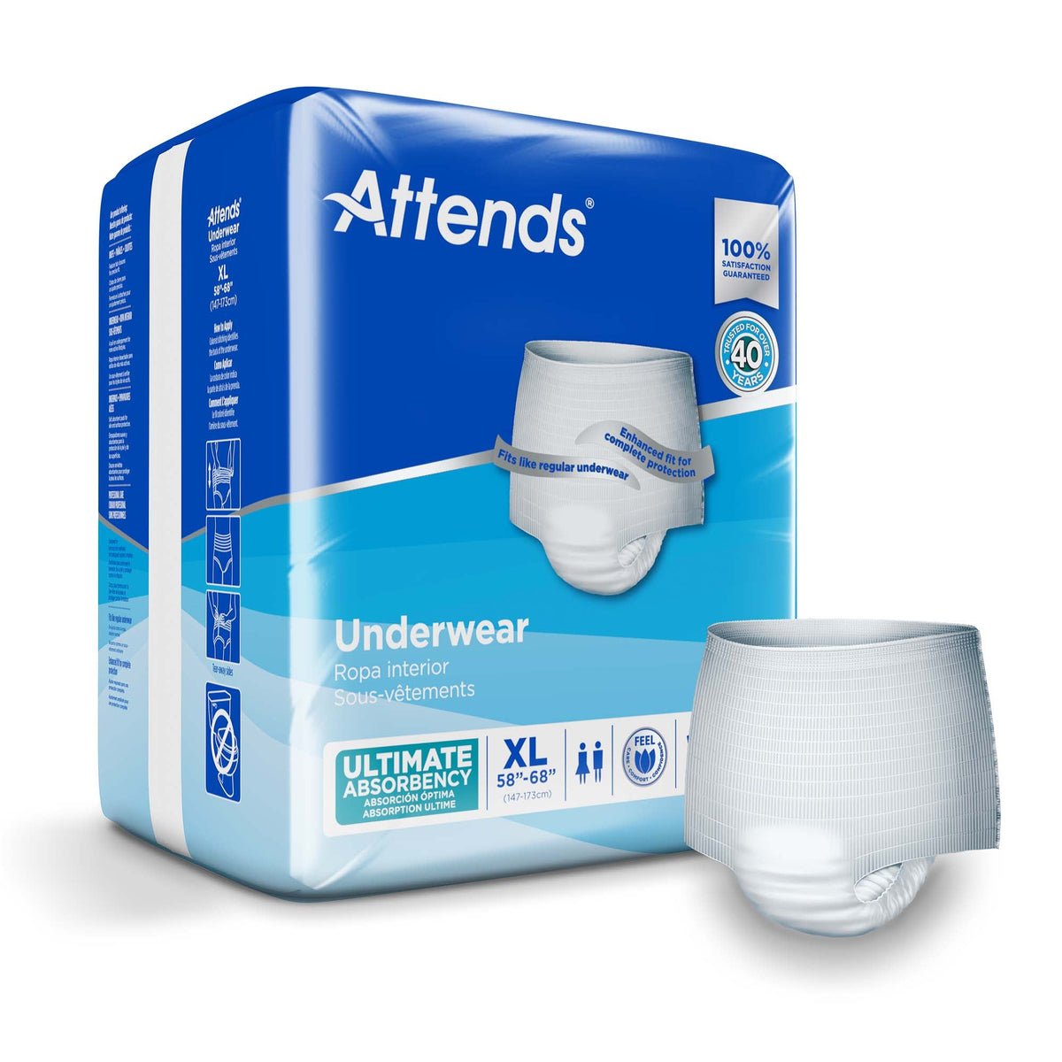 Attends® Advanced Underwear, X-Large, BG/14