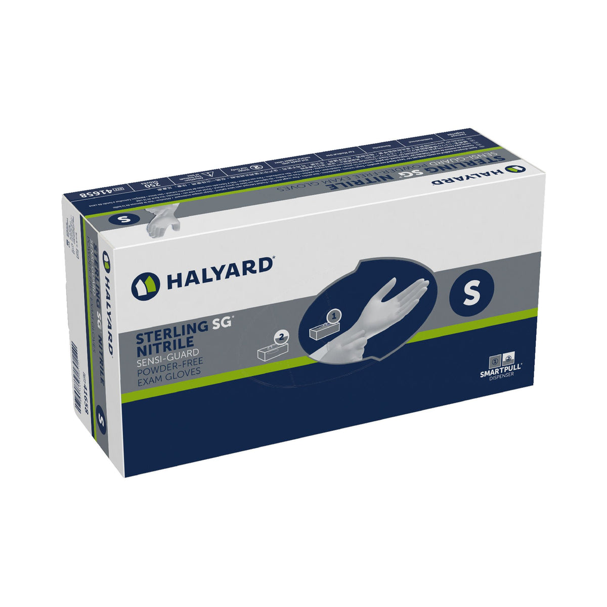 Sterling SG® Nitrile Exam Glove, Small, Silver, BX/1