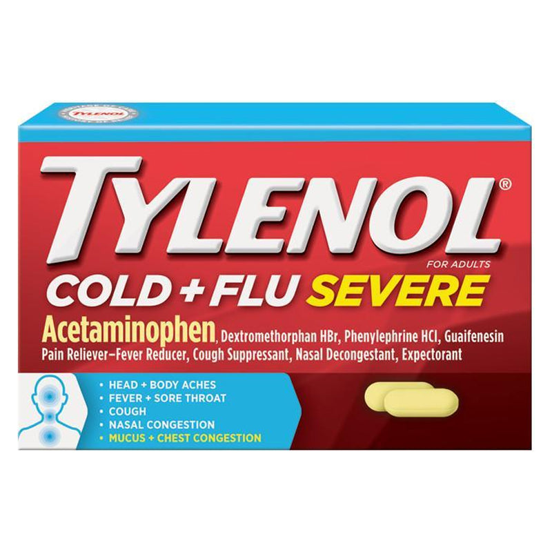 Tylenol Cold + Flu Severe Caplets, 100 ct