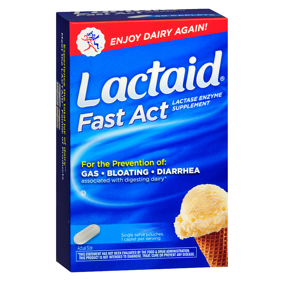 Lactaid Fast Act Lactase Enzyme Supplement, Caplets