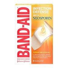 J & J Band-Aid First Aid Infection Defense XL 8 ct, BX/8