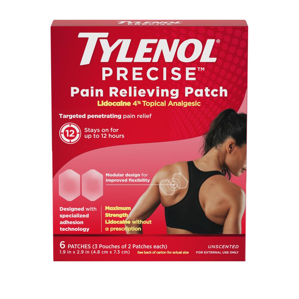 Tylenol Precise Pain-Relieving Patch Hexagon, 6 ct