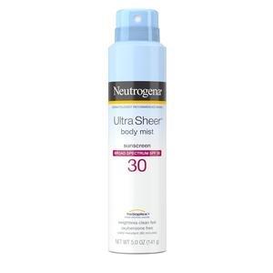 Neutrogena Ultra Sheer Body Mist Sunscreen C-Spray, SPF 30, 5 Oz