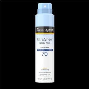 Neutrogena Ultra Sheer Body Mist C-Spray, SPF 70, 5 Oz