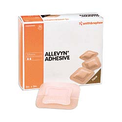 ALLEVYN Adhesive Hydrocellular Dressing, 9" x 9"