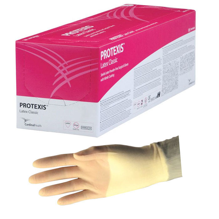 Protexis Latex Classic Surgical Gloves with Nitrile Coating, 9.8 mil, 6.5"