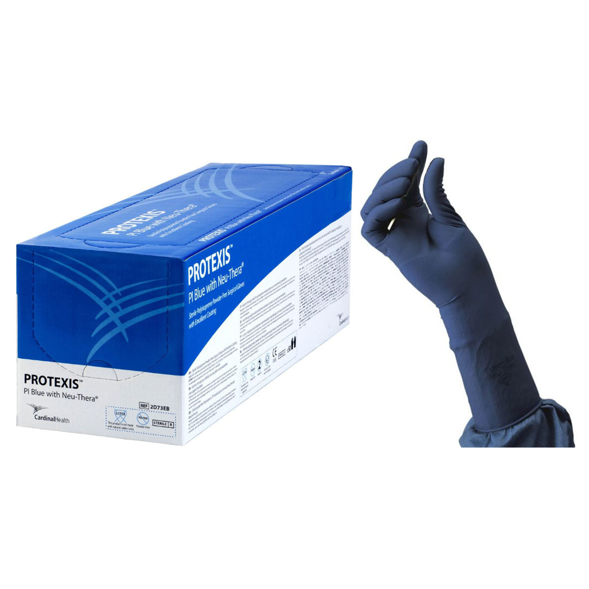 Protexis PI Blue with Neu-Thera Surgical Gloves Sterile Polyisoprene Powder-Free Size 8-1/2