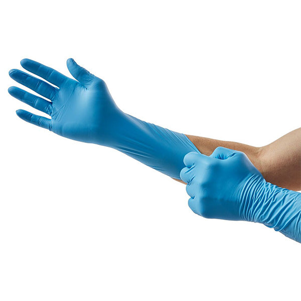 ESTEEM Extended Cuff Powder-Free, Nitrile Exam Gloves, 12", Non-Sterile, Medium.