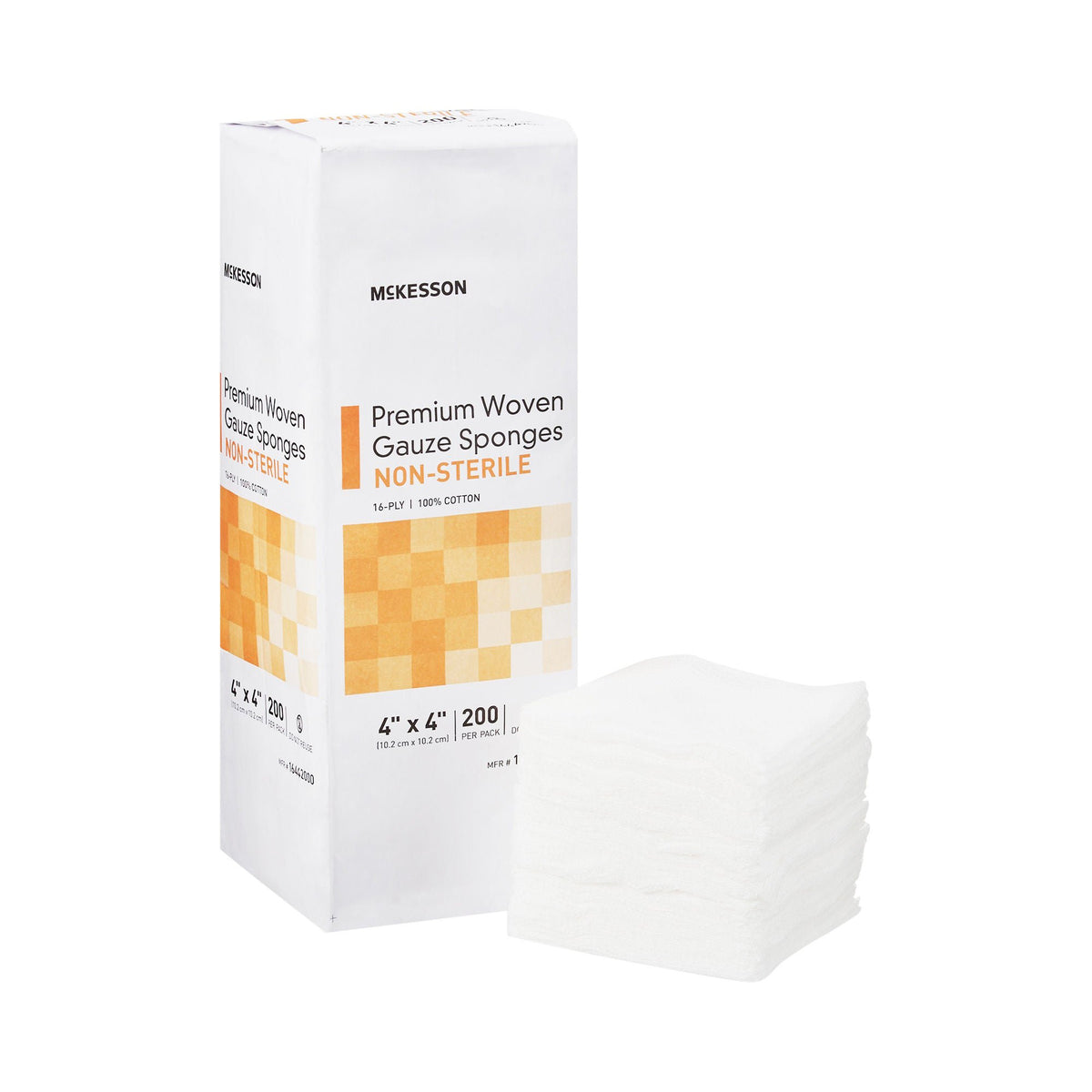 McKesson Gauze Sponge, 4 x 4 Inch, 16-Ply, CS/2000