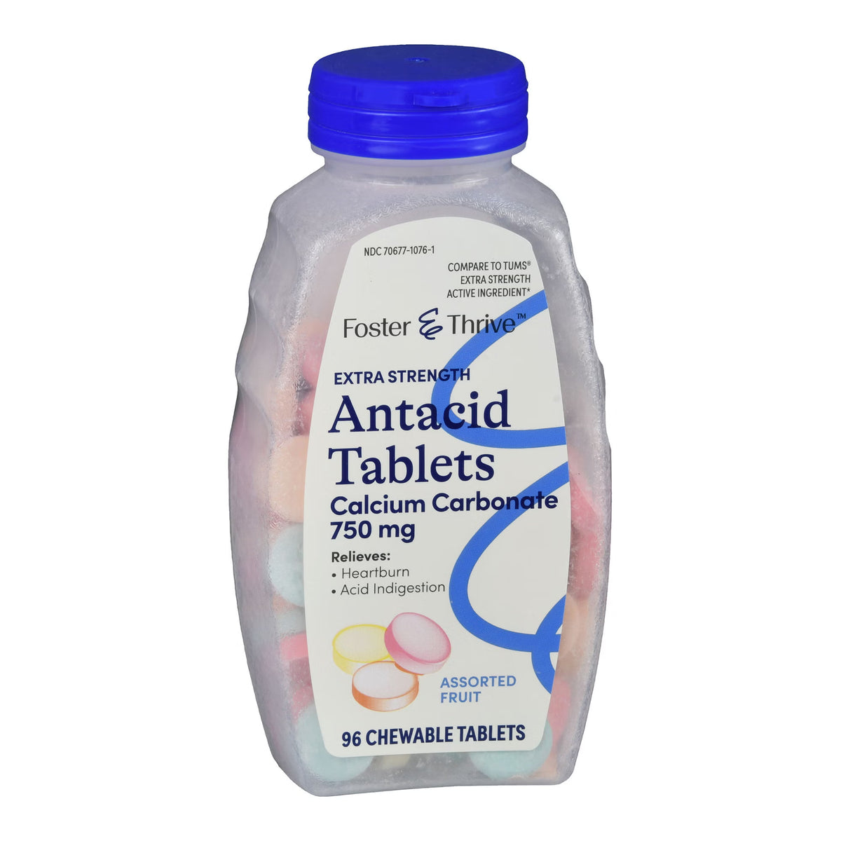 Foster & Thrive™ Extra Strength Antacid Calcium Carbonate Chewable Tablet, Fruit, BT/1