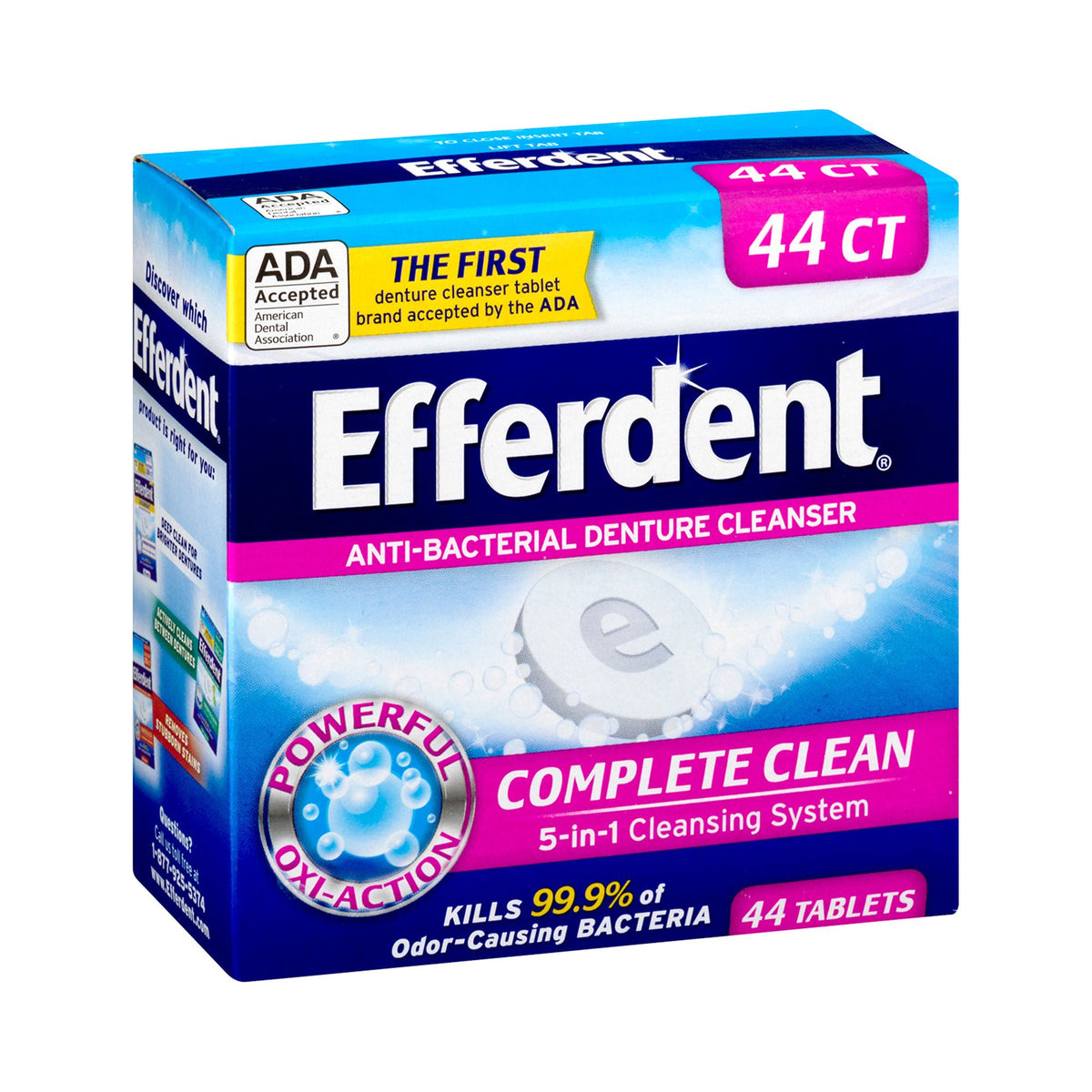 Efferdent® Denture Cleaner, 44 Tablets per Box, BX/44
