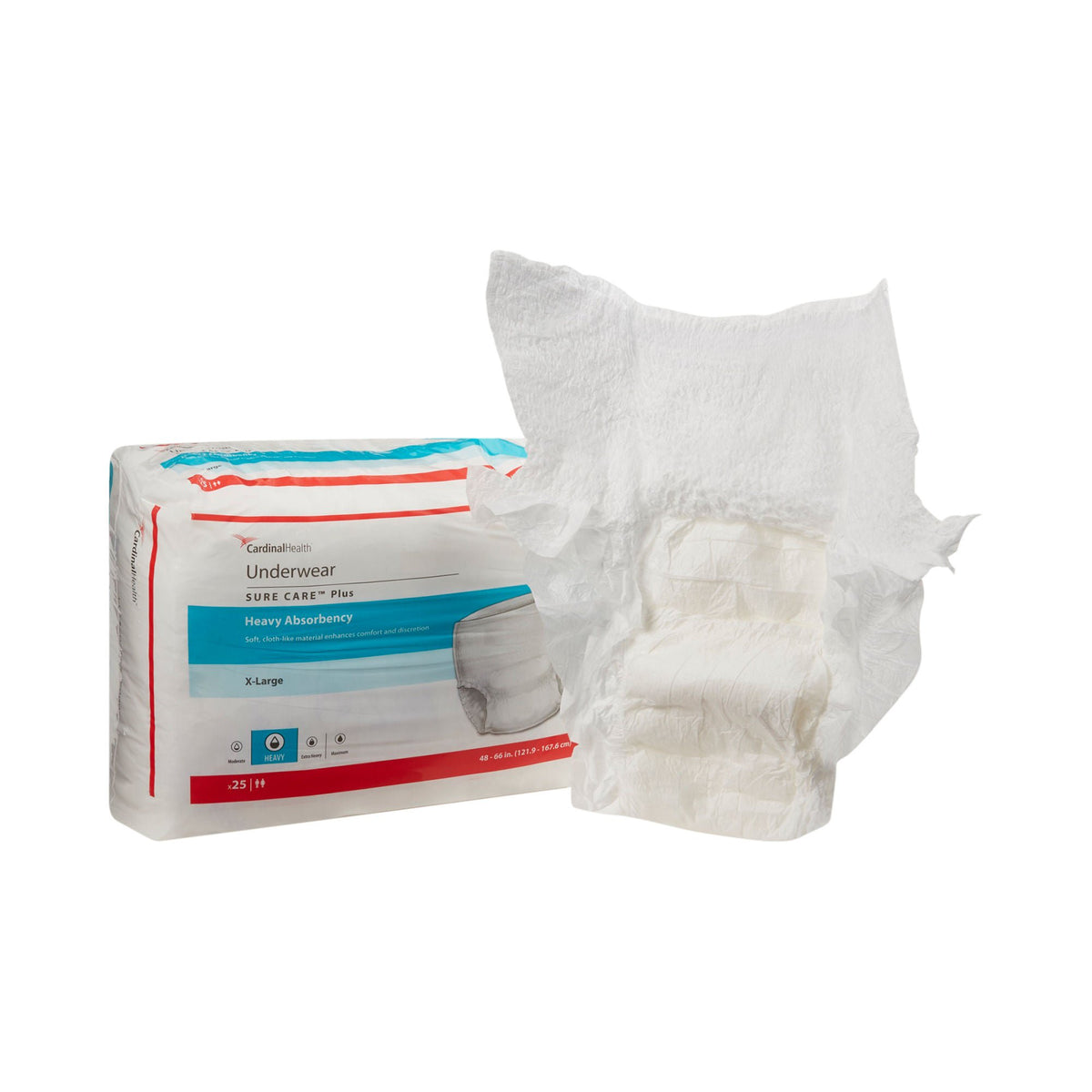 Sure Care™ Plus Heavy Absorbent Underwear, Extra Large, CS/100