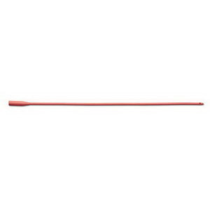 Smooth Tip Red Rubber Intermittent Catheter 18 Fr 16"