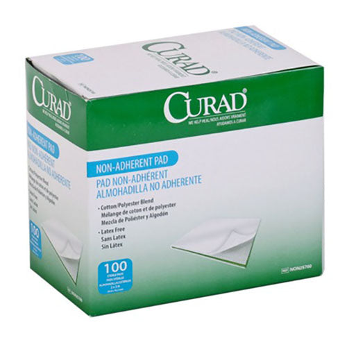 Curad Non-Stick Pad, 2" x 3", BX/10