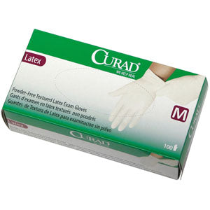 CURAD Non-Sterile Powder-Free Textured Latex Exam Glove Small
