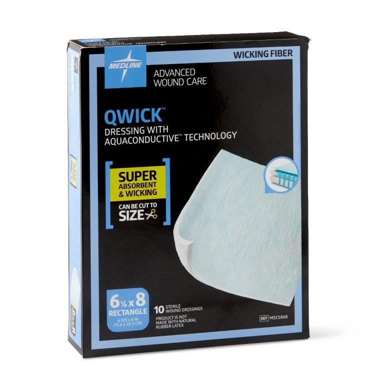 Qwick Non-Adhesive Wound Dressing, 6-1/8" x 8" - Replaces 60MSC5868Z
