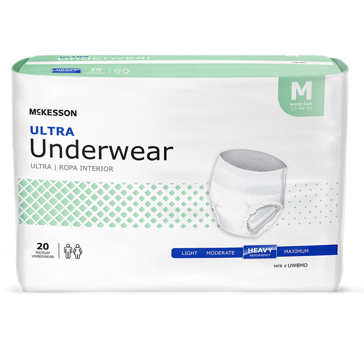 McKesson Ultra Heavy Absorbent Underwear, Medium, BG/1