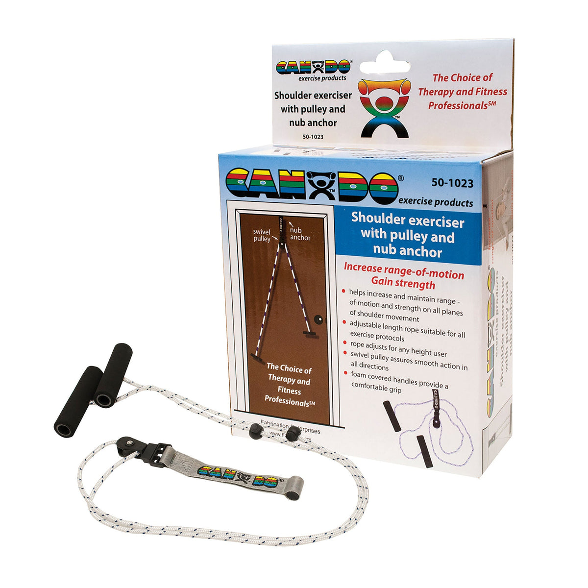 CanDo® Overdoor Shoulder Single Pulley Exerciser with Door Strap, EA/1