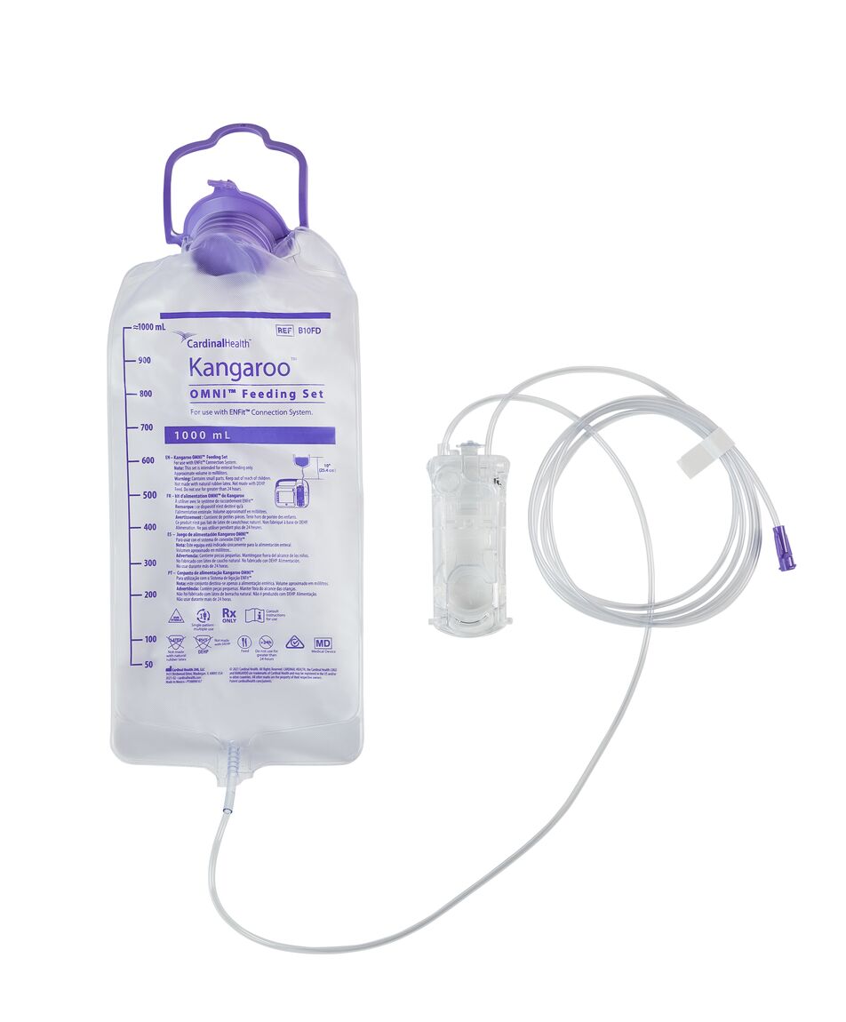 Kangaroo OMNI Feeding Set, 1000 mL, Non-Sterile, EA/1