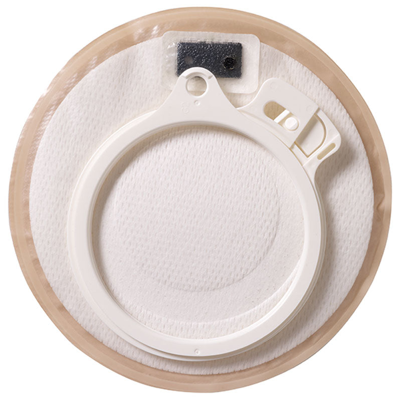 Assura Stoma Cap with Skin Barrier and Filter 1/2" - 1-3/4" Stoma Opening, 2", Opaque, Secure Locking System