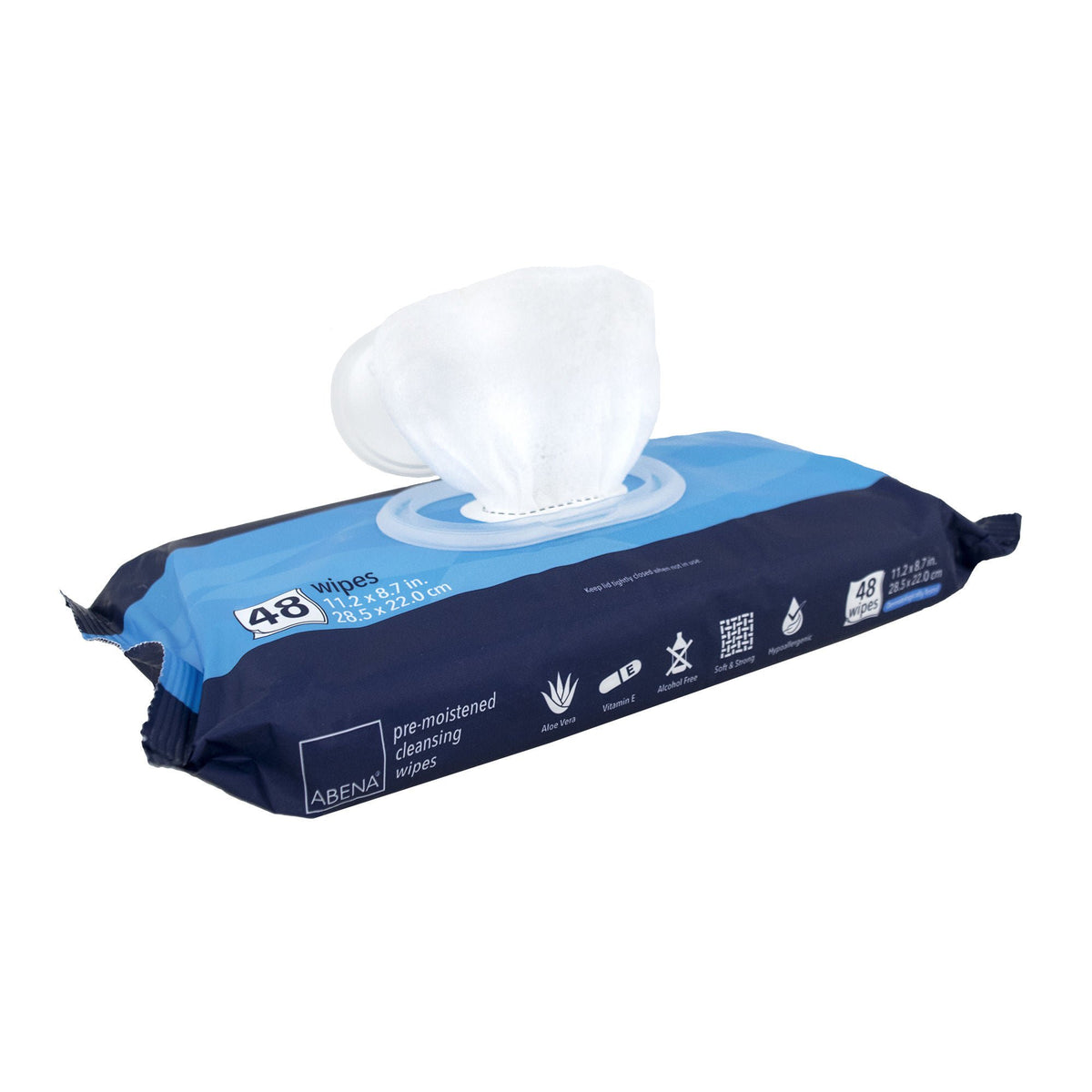 Abena® Scented Pre-Moistened Cleansing Wipes, Soft Pack, CS/576