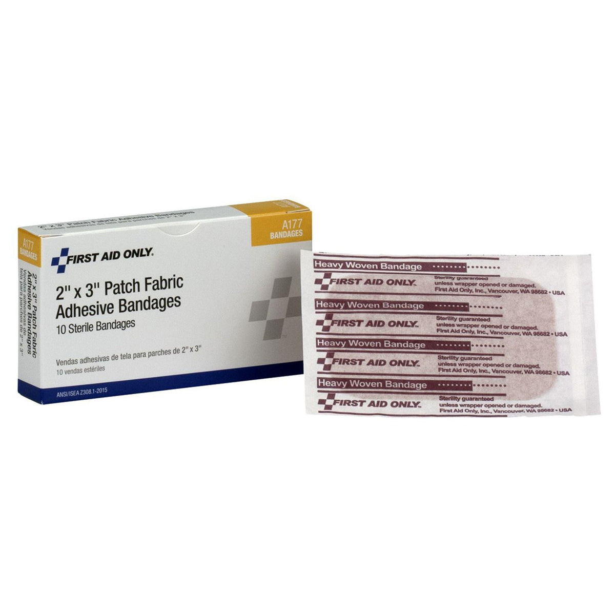 First Aid Only® Tan Adhesive Strip, 2 x 3 Inch, BX/1