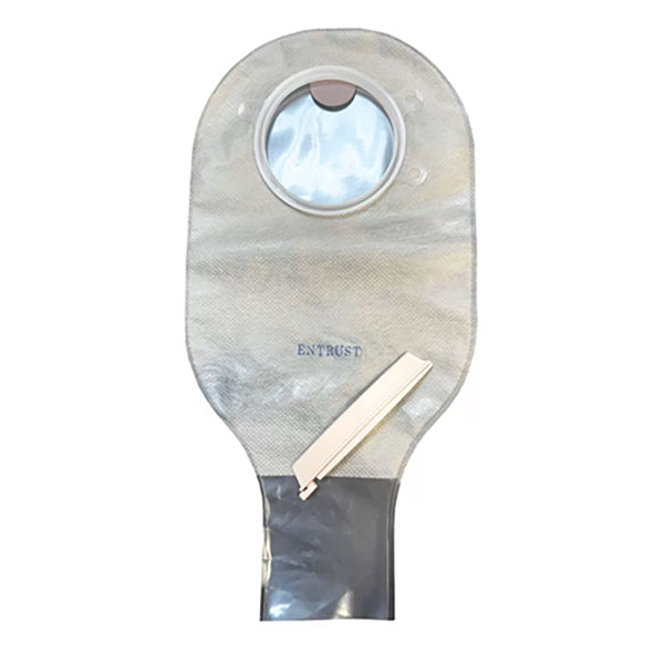 Entrust 12" Drainable Pouch, Transparent, Filter, Clip, 2-3/4", With Belt Tabs and One Curved Tail Closure, With 10 Filter Caps