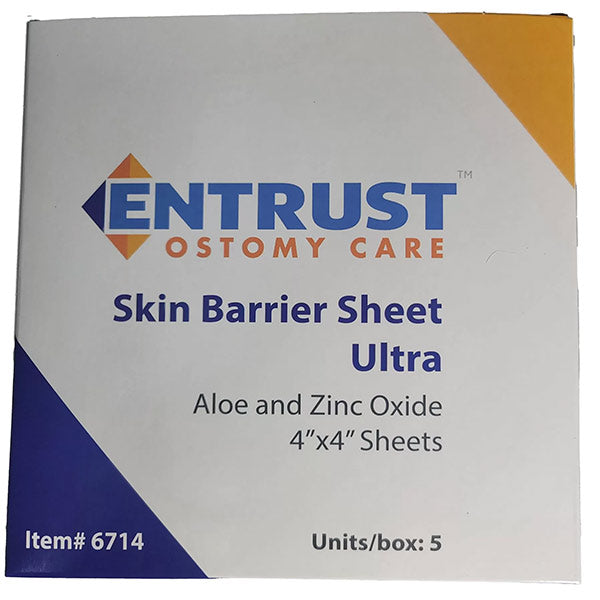 Entrust 4" x 4" Skin Barrier Sheet Ultra, Non-Sterile