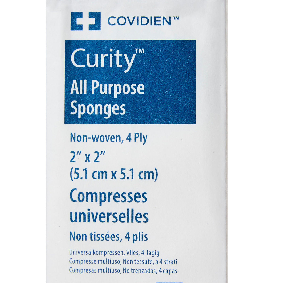 Curity™ Nonwoven Sponge, 2 x 2 Inch, 4-Ply