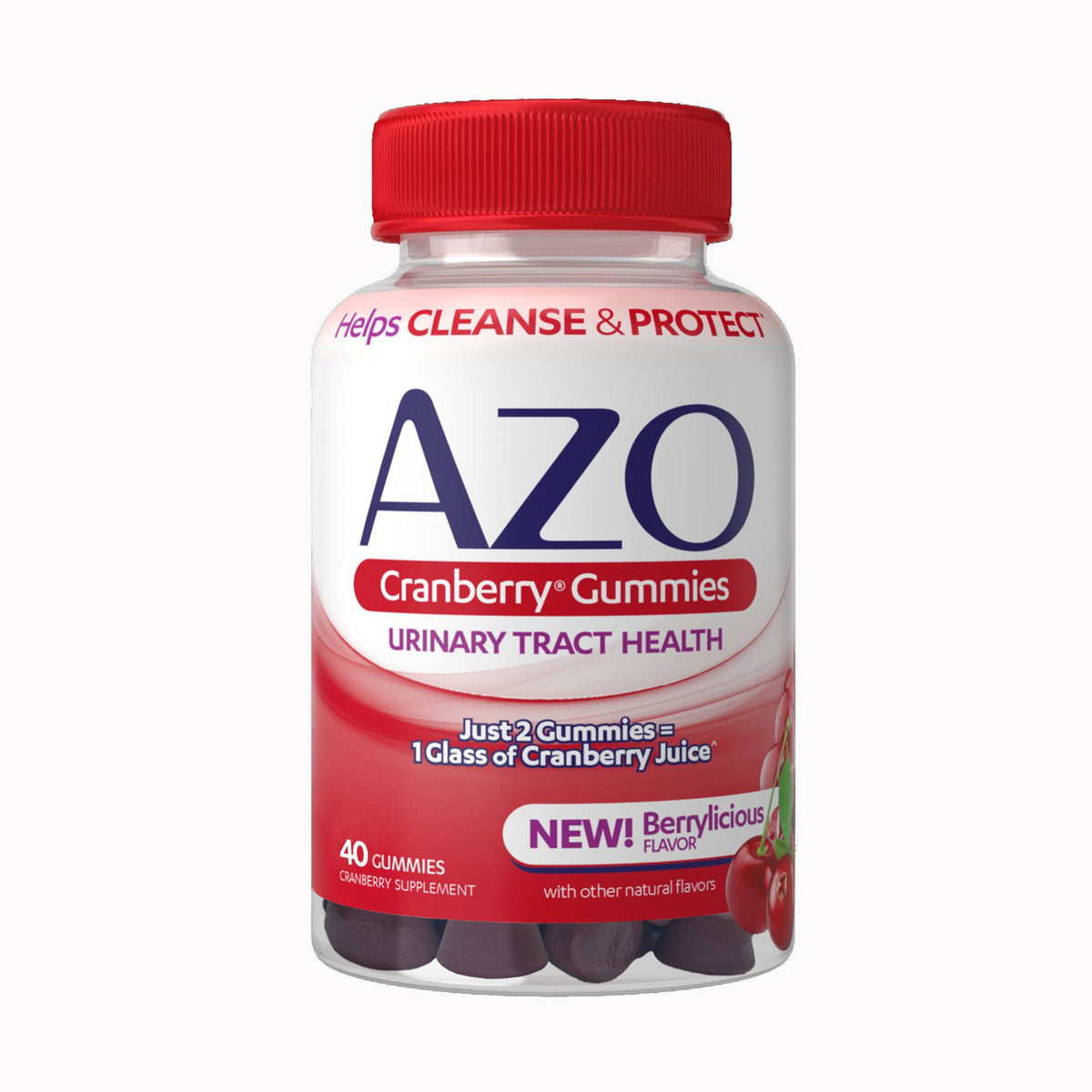 AZO® Cranberry, 40 Convenient Gummies in a Bottle, BT/1