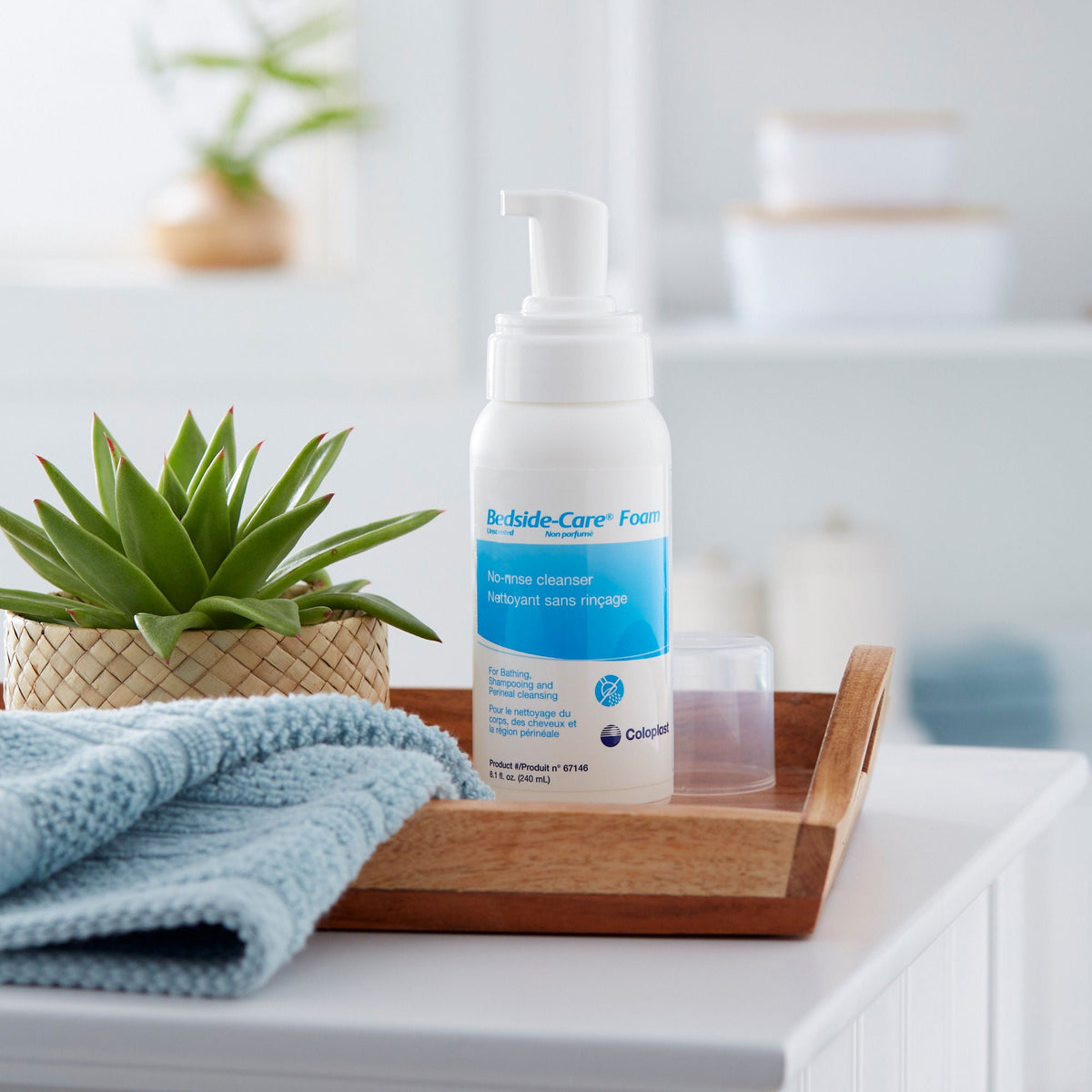 Bedside-Care® Foam Cleanser, Unscented, Shampoo and Body Wash, 8.1-ounce bottle