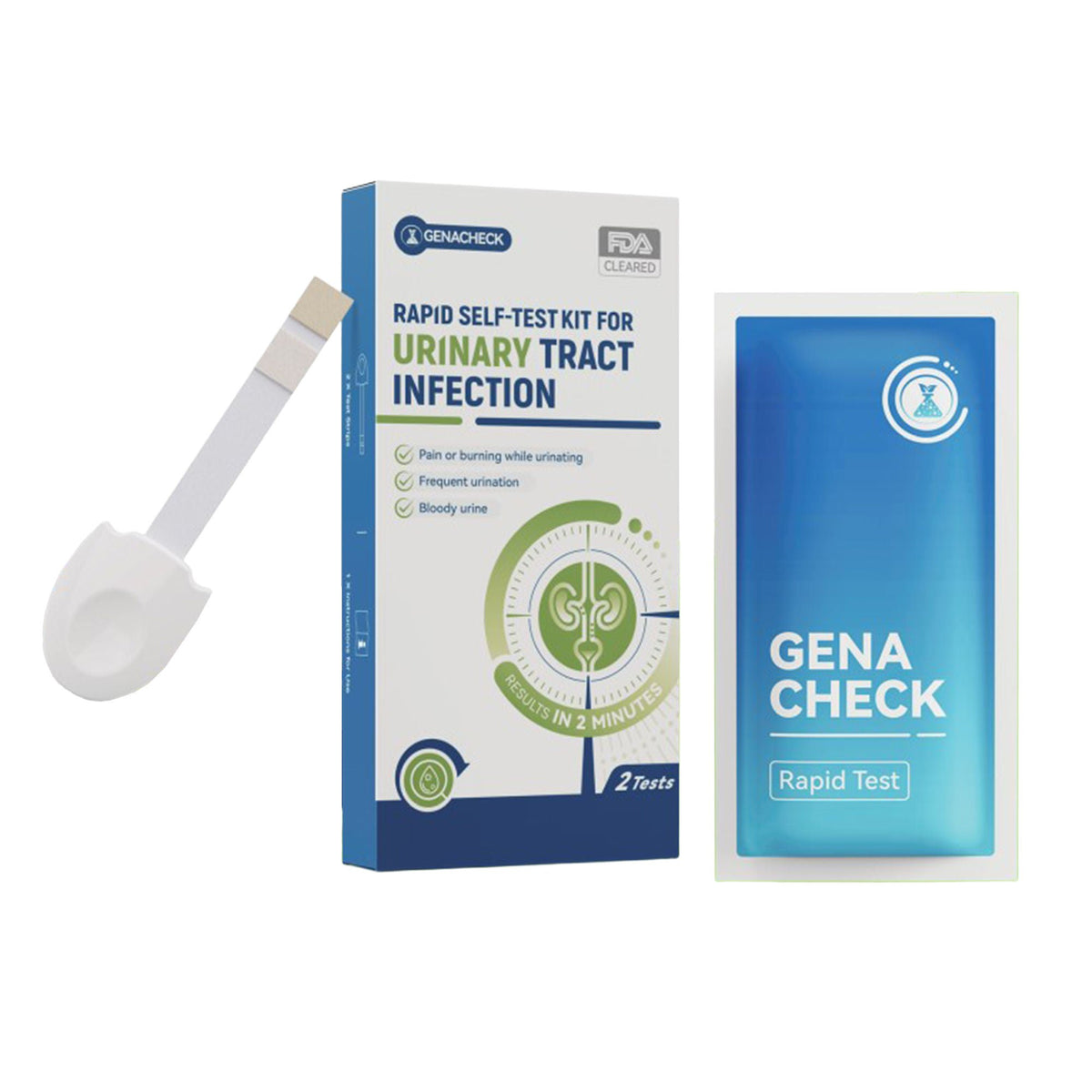 GenaCheck® Rapid Self-Test Kit for Urinary Tract Infection, BX/2