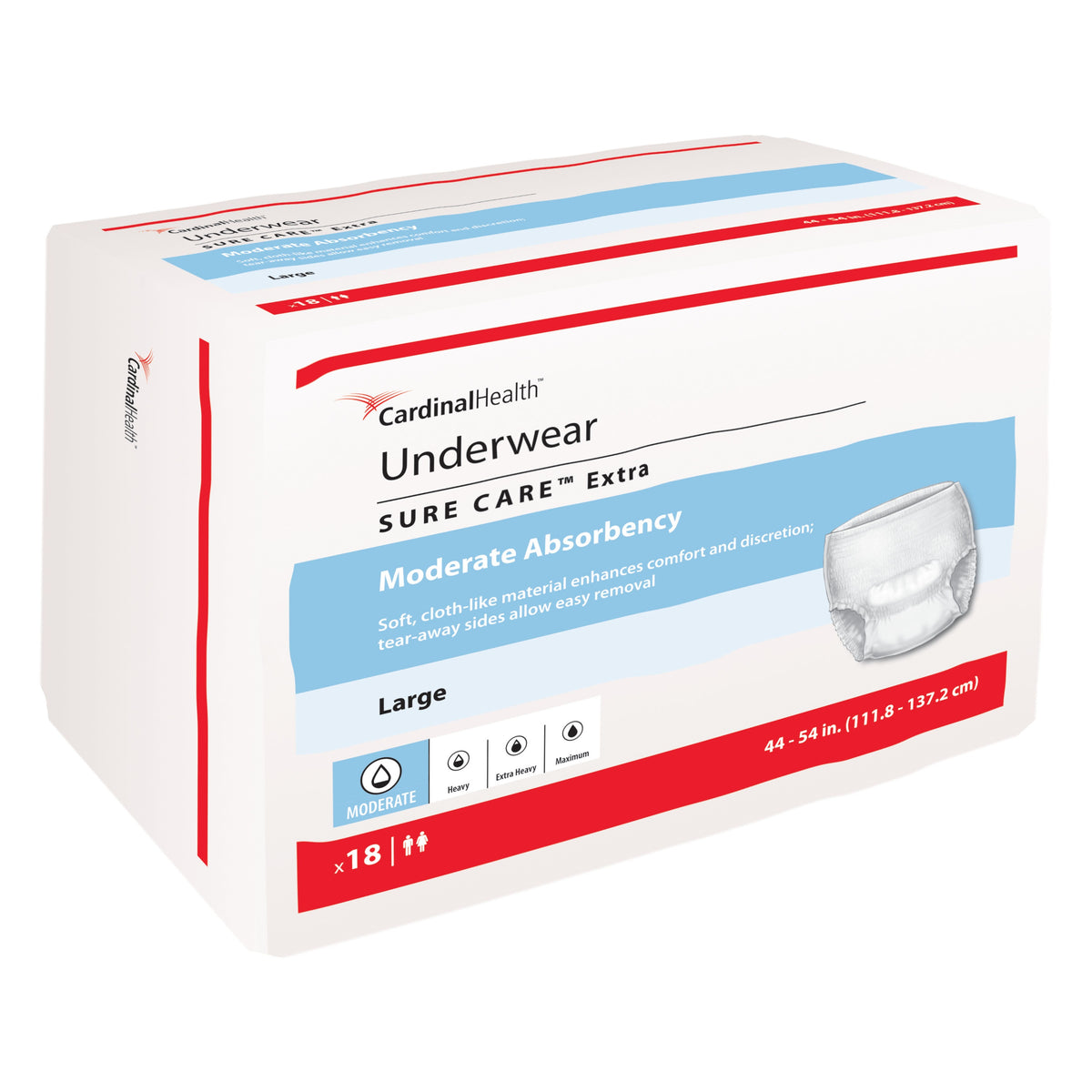 Cardinal Health, Underwear, Sure Care Extra, Large, 44" - 54"