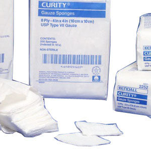 Curity Woven Gauze Sponge, Non-Sterile, 4" x 8", 12 Ply