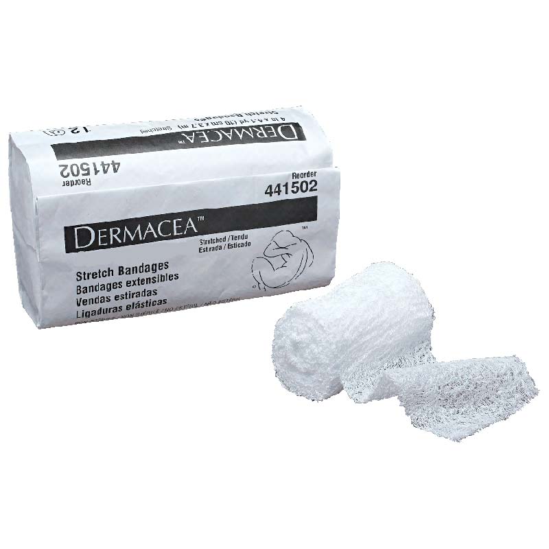 Dermacea Non-Sterile Stretch Bandage 4" x 4-1/10 yds.